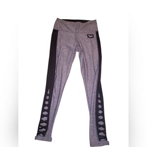 Pink Victoria Secret Ultimate Strappy Leggings Gray and Black 💜